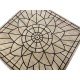 Beżowo brązowy dywan kwadratowy SITAP Omega Carpet Couture Italia Portofino Round Rug 200cm