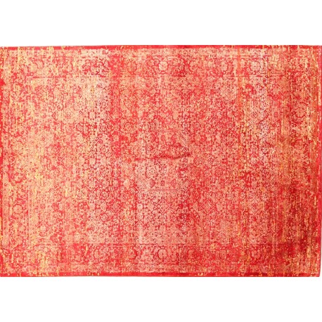 Unikatowy dywan jedwabny z Nepalu deseń abstrakcyjny vintage 170x240cm luksus jedwab z bananowca i wełna 