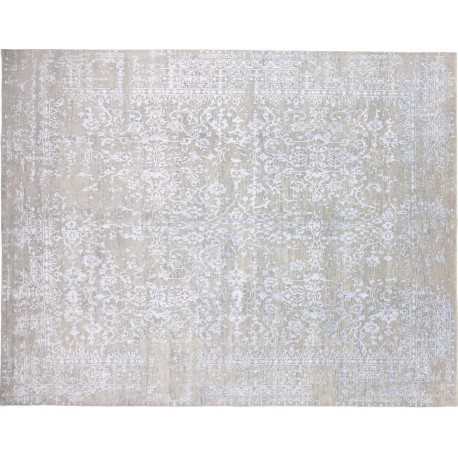 Unikatowy dywan jedwabny / wełniany z Nepalu deseń vintage 250x315cm luksus kwiatowy design