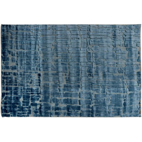 Niebieski dwupoziomowy żakardowy nowoczesny dywan Brinker Feel Good Carpets Gabbeh Loom Zakard Blue 160x230cm