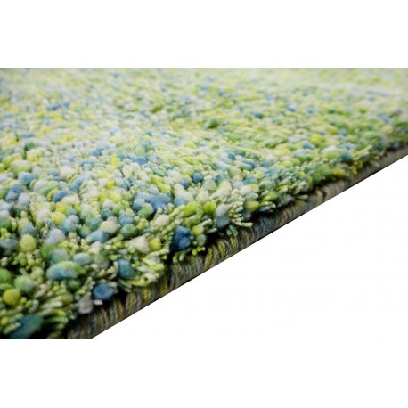 Wart 9700 zł 8kg/m2 dywan Shaggy Brinker Carpets Salsa 1010 zielony 100% wełna 200x300cm