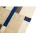 Ręcznie tkany 100% wełniany dywan Nepal (Indie) kwadratowy 250x250cm beż brąz niebieski patchwork