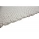 Luksusowy EKO dywan płasko tkany Tisca Hudso biały 200x200cm 100% wełna filcowana zaplatany dwustronny