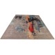 Ekskluzywny dywan jedwabny z Nepalu deseń abstrakcyjny vintage 250x306cm luksus jedwab z bananowca i wełna brązy