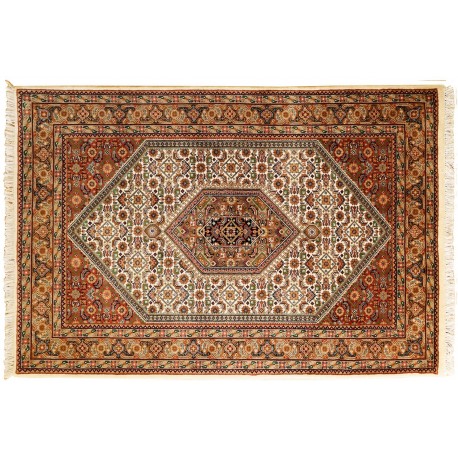 Wełniany ręcznie tkany dywan Classic Bidjar Beige z Indii 120x180cm orientalny  wart  6 470zł brąz