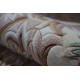 Piękny dywan Aubusson Habei ręcznie tkany z Chin 200x300cm 100% wełna przycinany rzeźbione kwiaty beżowy brązowy