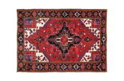 Perski wełniany recznie tkany dywan Heriz z ornamentami ok 200x300cm czerwony