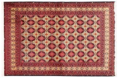 Ręcznie tkany oryginalny dywan Kunduz﻿ Afganistan ekskluzywny 200x300cm jakość beżowy/czerwony
