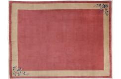 Piękny dywan Peking Antik Finish ręcznie tkany z Chin 270x350cm 100% wełna gładki różowy