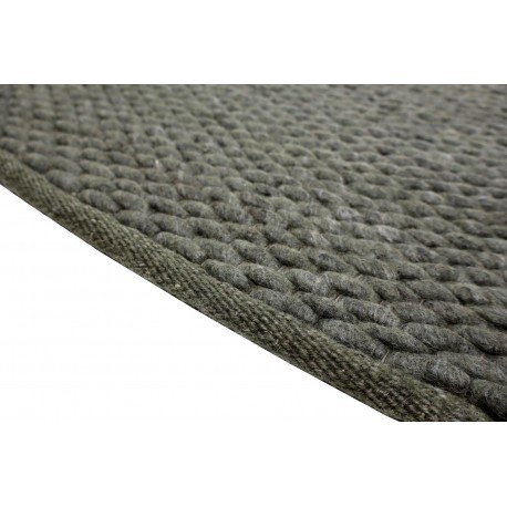 LUKSUSOWY zaplatany dywan BRINKER FEEL GOOD CARPETS Genua Hunter szary 100% wełna filcowana 250x300cm