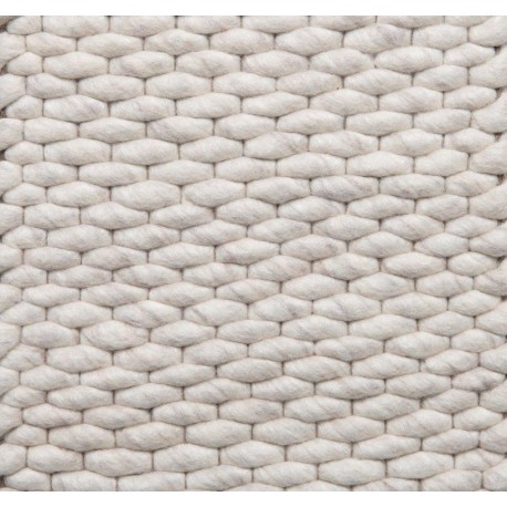 LUKSUSOWY zaplatany dywan BRINKER FEEL GOOD CARPETS Genua Cloud white biały 100% wełna filcowana 200x250cm