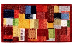 Niezwykły perski gabbeh patchwork - ręcznie gęsto tkany dywan Lorri Nomad multi z Iranu 70x140cm kolorowy