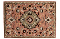 Kwiatowy dywan Persian wełniany z Indii ok 160x230cm 2cm gruby, łososiowy