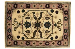 Kwiatowy dywan Persian wełniany z Indii ok 160x230cm 2cm gruby żółty