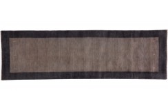 Szary z deseniem 100% wełniany ekskluzywny dywan Gabbeh Lori Loom Indie chodnik 80x300cm gęsty