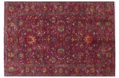 Dywan Ziegler Arijana Classic 100% wełna kamienowana ręcznie tkany luksusowy 200x300cm fioletowy ornamenty