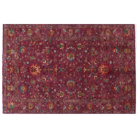 Dywan Ziegler Arijana Classic 100% wełna kamienowana ręcznie tkany luksusowy 200x300cm fioletowy ornamenty