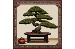 Piękny dywan ręcznie tkany z Chin 100% wełna przycinany rzeźbiony drzewko bonsai