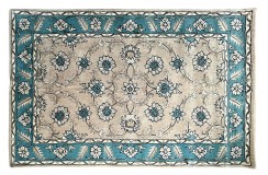 Dywan Persian 100% wełniany 155x245cm z Indii kwiatowy tradycyjny brązowy / zielony