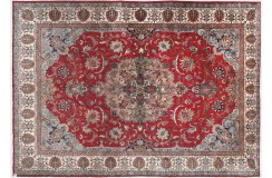 Ograomny ywan perski Tabriz 300x440cm 100% wełna z Iranu unikatowy sygnowany Javan Amirkhiz, lśniacy jak sztabka złota