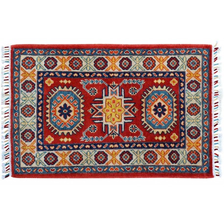 Elegancki dywan Kazak gęsto tkany piękny 100% wełna ręcznie tkany z Afganistanu ekskluzywny 60x90cm