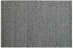 Szaroy dwustronny dywan płasko zaplatany z wełny filcowanej Paulig Beat Tweed 90x180cm