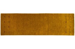 Pomarańczowy dywan z delikatnymi wzorami 100% wełniany ekskluzywny Gabbeh Lori Loom Indie chodnik 80x300cm gęsty