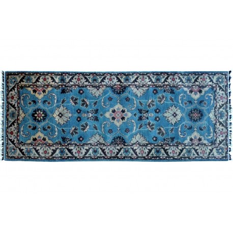 Niebieskidywan Kazak gęsto tkany piękny 100% wełna ręcznie tkany z Afganistanu ekskluzywny chodnik 85x250cm pnącza