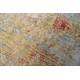 Piękny dywan Nepal abstrakcyjny vintage Contemprary gold blue wełna / jedwab 200x300cm luksusowy