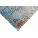 Piękny dywan Nepal abstrakcyjny vintage Contemprary gold blue wełna / jedwab 200x300cm luksusowy