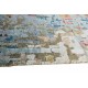 Piękny dywan Nepal abstrakcyjny vintage Contemprary gold blue wełna / jedwab 200x300cm luksusowy