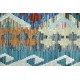 Kolorowy dywan kilim ręcznie wiązany 200x280cm z Afganistanu Chobi  100% wełna dwustronny vintage nomadyczny