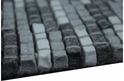 100% Wełniany naturalny dywan Brinker Carpets Stone 800 170x230cm wart 4 500zł grafit/szary wełna filcowana