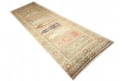 Tradycyjny antyczny dywan ręcznie tkany z Turcji 100% jedwab chodnik ok 100x350cm turecki Gordes/Bergama/Kayseri